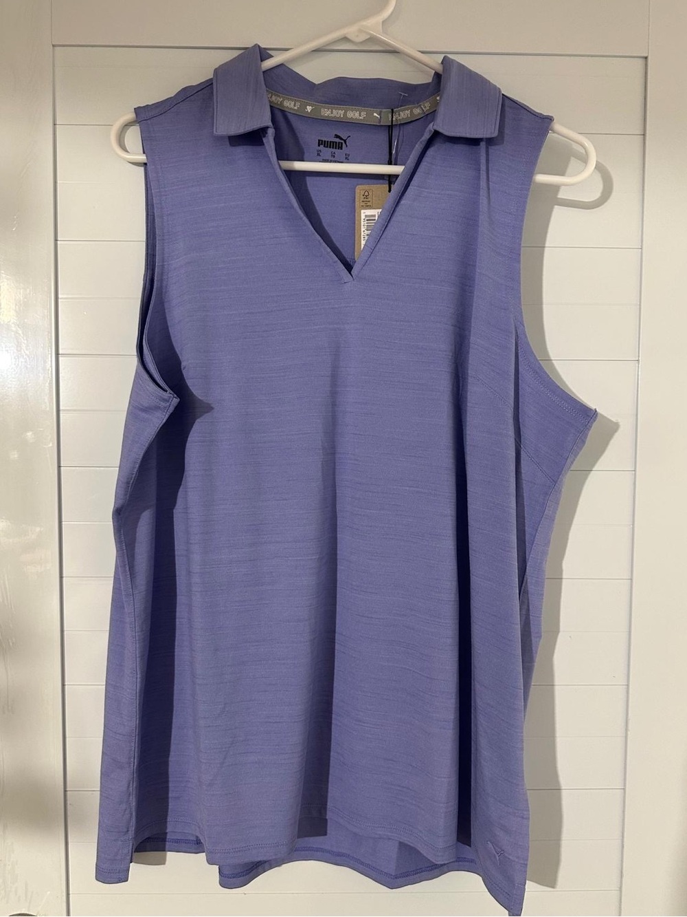 Puma Lavender Sleeveless Polo Tank Top